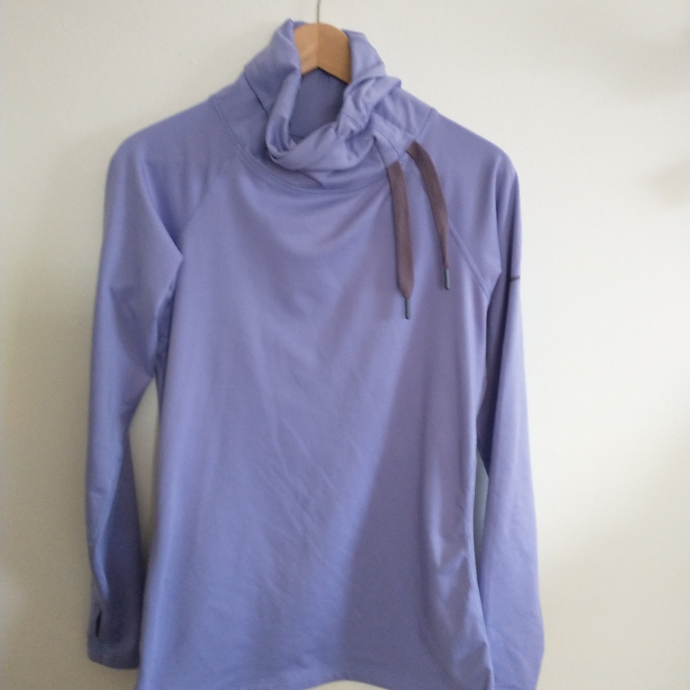 Nike Pro cowl neck pullover, running, sz L